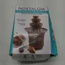 Nostalgia 3 Tier Electric Chocolate Fondue Fountain Machine for Parties - Melts Cheese, Queso, Candy, and Liqueur - Dip Strawberries, Apple Wedges, Vegetables, and More - 8-Ounce - Brown