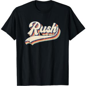 Rush Surname Vintage Retro Gift Men Women Boy Girl T-Shirt