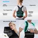Back Brace Posture Corrector for Women and Men Comfy Shoulder Straightener, Pain Relief: Upper/Lower Back.Support for Scoliosis, Hunchback, Thoracic Spine Upgraded Full Back Support. Medium, Black