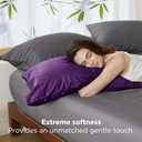Bedsure Pillow Cases Standard Size, Cooling Pillow Cases, Rayon Derived from Bamboo Purple Pillowcases Standard Set of 2, PureWoven Silky Soft Pillow Covers with Envelope Closure, 20x26 Inches
