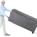 NettyPro Rolling Cushion Storage Bags with Wheel and Handle, Outdoor Patio Large Storage Container for Furniture Pillow Christmas Tree 9 Ft, 65 x 20 x 28 Inch, Grey