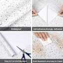 Decoroom Granite Contact Paper for Countertops, 17.7" x 118", Thickened Glossy Waterproof Peel and Stick, Self-Adhesive Marble Wallpaper for Kitchen, Bathroom, Cabinets, and Countertop Refinishing
