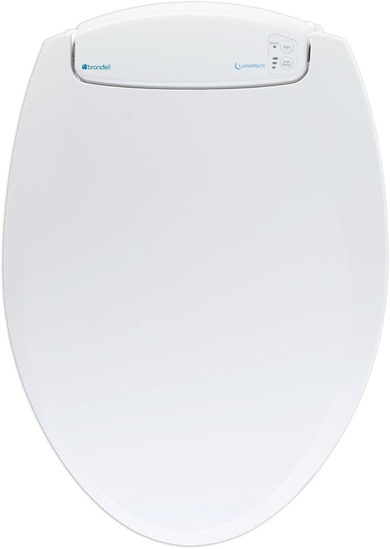 Brondell L60-EW LumaWarm Heated Elongated Toilet Seat 