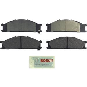 BOSCH BE333H Blue Semi-Metallic Disc Brake Pad Set with Hardware - Compatible with Select Nissan D21, Frontier, Pathfinder, Pickup, Van; Subaru SVX + More; FRONT