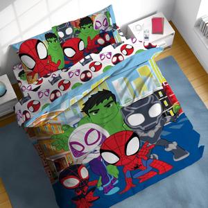 Sunny Side Up Marvel Spidey & His Amazing Friends Full Comforter Set - 7 Piece Kids Bedding Includes Comforter, Sheets & Pillow Cover - Super Soft Superheroes Microfiber Bed Set, Multi - Spidey & Friends