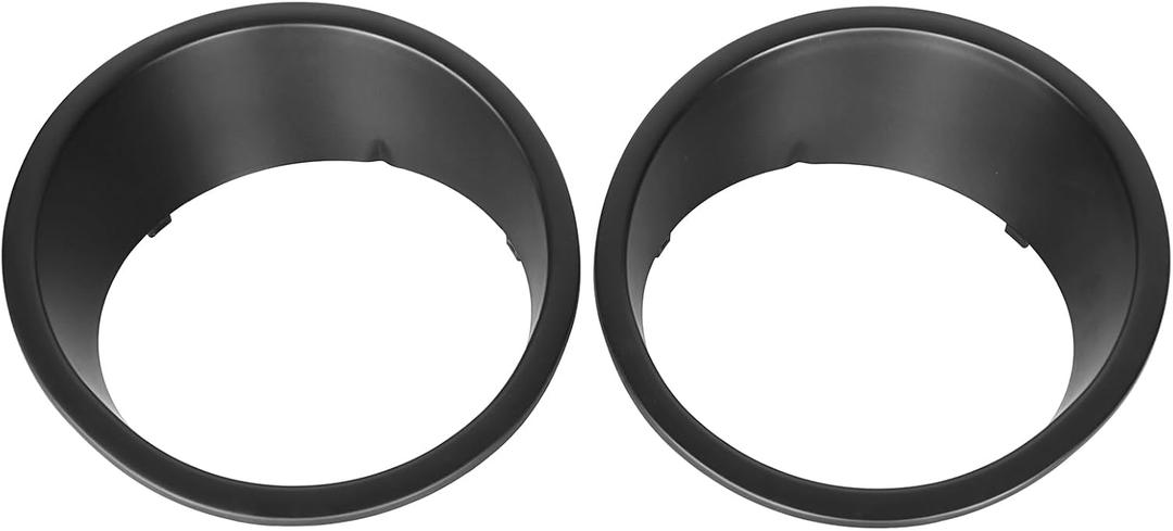 Hooke Road Matte Black Headlight Bezels Headlight Cover Trim for 2007-2015 Jeep Wrangler JK & Wrangler Unlimited