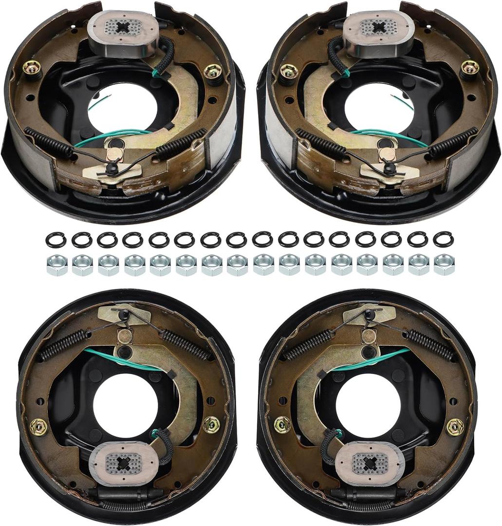 4Pcs 10" x 2-1/4" Electric Trailer Brake Assemblies for 3,500lbs, Left and Right