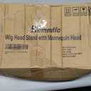 Wig Stand with Head, Height Adjustable Wig Stand, Wig Head Stand with Mannequin Head with Extra Wig head Clamp Stand