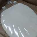 Mayfair Sculptured Shell Toilet Seat, Easy Clean Hinges with Durable Wood Seat, Made in USA, Round, Bone