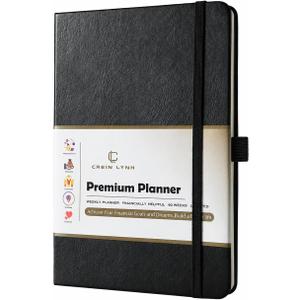 Planner 2025-2027, 36 Months Weekly and Monthly Planner with Budget & Goal Setting, 8.3" x 5.7", Flexible Cover, Daily Organizer with Inner Pocket, Bookmarks, Pen Holder for School Office Home, Black