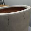Clay Gray Vase for Plants,L size.