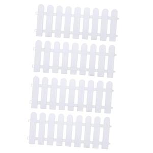 Toyvian 8pcs White Plastic Garden Fence Weather Resistant Decorative Border for Flower Beds Pathways and Play Areas Outdoor DIY Landscape Divider