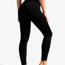 Bluemaple High Waisted Leggings for Women - Tummy Control Pants Non See Through Workout Soft Yoga Pants for Running Plus Size (Black)