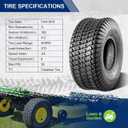 MaxAuto15x6.00-6 Lawn Mower Tire,15x6-6 Front Turf Tires, 15-6.00-6 Tubeless Tires for Lawn & Garden Riding Mower Tractor Golf Cart, 4Ply, 570lbs Capacity, Set of 2
