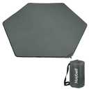 Hexagon Playpen Mat, Compatible with POP N GO Baby Playpen, 59 inch Self Inflating Playmat Pad, Baby Play Mat, Portable and Comfortable Play Yard Mat with Carry Case - Dark Grey