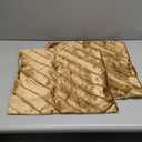 GIGIZAZA Decorative Velvet Pillow Covers 18x18, Set of 2 Gold Sofa Couch Throw Pillows Covers Cases, Living Room Square Cushion Accent Stripe Covers