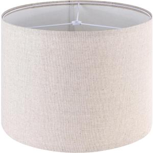 GO&SO Beige Medium Drum Lamp Shade for Table Lamps Floor Lamps- 13 "Top x 13" Bottom x 10 "High(Spider) Oatmeal Linen Shade Replacement Lampshade Barrel Lampshade Fabric -Rustic -1 Pack Easy Assembly