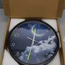 12 Inch Night Light Wall Clock, Glow in The Dark Large Digital Display Kids Birthday Present, Silent Battery-Operated LED Wall Clocks for Bedroom Living Room Kitchen