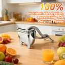 Manual Juicer, Hand Press Lemon Squeezer & Citrus Press - Upgrade Aluminum Alloy Fresh Fruit Juice Extractor, Ergonomic Grip Heavy Duty Manual Juicer, Effortless & Easy to Clean Kitchen Tool (Silver)