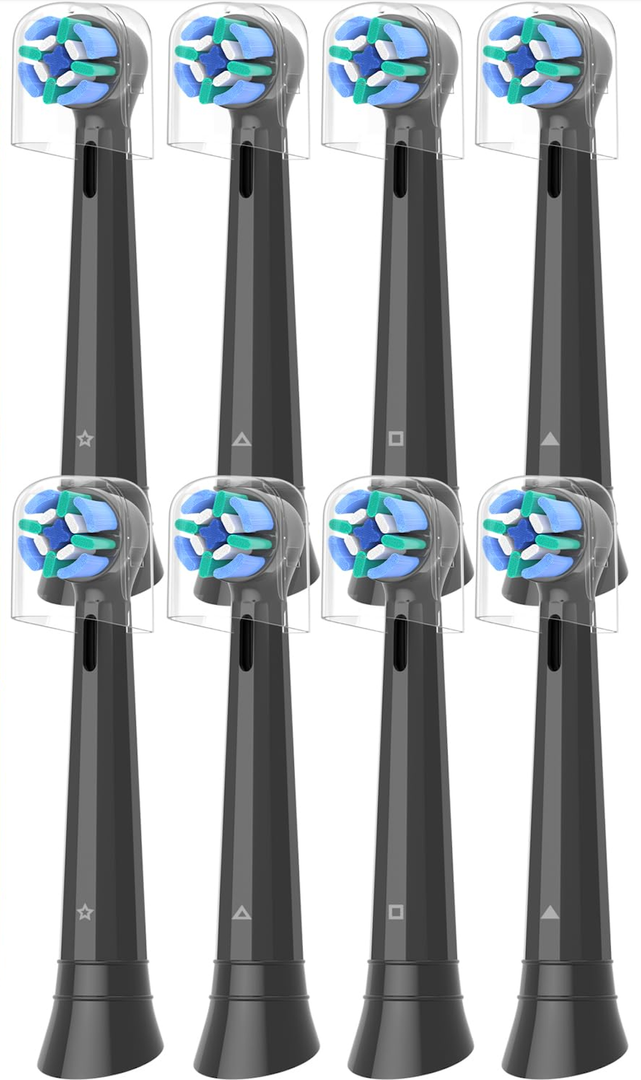 12 Pcs iO Replacement Heads Compatible with Oral B iO 2 3 4 5 6 7 8 9 10 Deep Clean Series Electric Toothbrush, Toothbrush Heads Compatible with Oral B iO with Medium Bristles Care Teeth (Black)