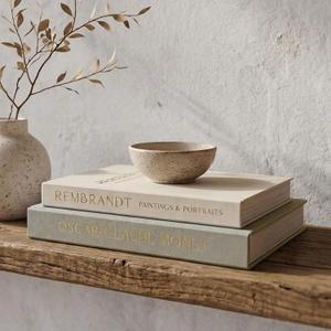 ZICOTO Set of 2 Beautiful Decorative Linen Books - Aesthetic Faux/Fake Books for Modern Home Decoration on Coffee Table, Bookshelf or Mantel - Stylish Keepsake Box and Photo Storage Solution