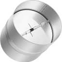 4 Inch Draft Blocker Backdraft Damper Duct Draft Stopper One-Way Airflow Ducting Insert Backflow Preventer Inline Fan Vent Deflector (Silver)