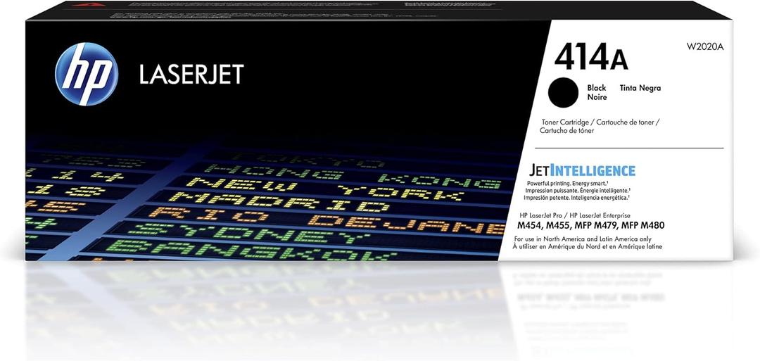 HP 414A Black Toner Cartridge | Works with Color LaserJet Enterprise M455dn, MFP M480f, Pro M454, MFP M479 Series | W2020A