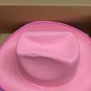Hicarer 6pcs Pink Cowgirl Hats Bride Western Cowboy Hat for Girls or Women for Bachelorette Party, Wedding and Birthday
