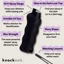 Knockout Pepper Spray - Wavy Silicone Case Design - Portable Pepper Spray w/Invisible UV Dye - Stylish & Functional - Glow in The Dark Top - Includes Matching Lanyard