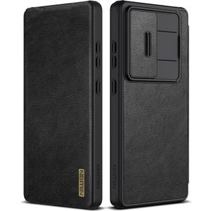 Nillkin for Samsung Galaxy S25 Ultra Wallet Case with Camera Cover, [Lens Protection] Premium Leather Slim Protective Shockproof Hard Cover Flip Phone Case for Galaxy S25 Ultra 6.9'' Black