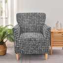 LiveGo Stretch Mid Century Modern Armchair Slipcover 1-Piece Accent Chair Covers with Arms Soft Chair Slipcovers for Living Room Armchair Furniture Protector Office Reception Reading Sofa