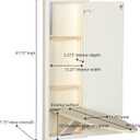 Household Essentials in‑Wall Recessed Ironing Board Cabinet with Storage Shelves, White Finish, 15.75"L x 7.75"W x 47.75"H