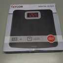 Taylor Digital Bathroom Scale, Body Weight Scale 400 LB Capacity, Carbon Fiber Anti-Slip Mat, 11.8 x 11.8 Inch Platform, Black