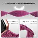 3 x Nylon Sport Loop Bands Compatible with Apple Watch Band 41mm 40mm 38mm 49mm 45mm 44mm 42mm Women Men, Stretchy Breathable Strap for iWatch Series 9 Ultra 8 7 6 5 4 3 2 SE (42,Dragon Fruit