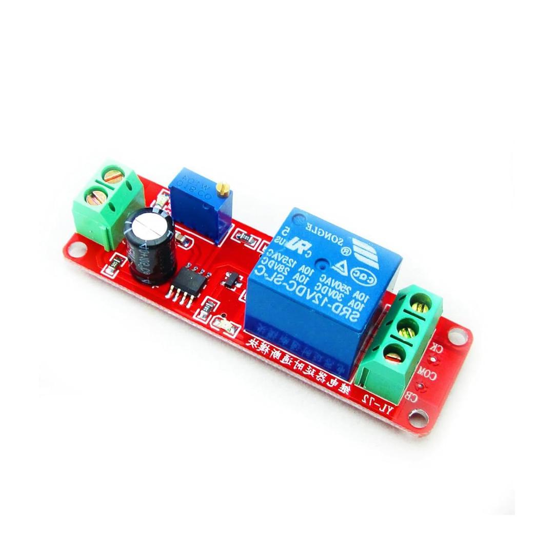 NE555 Adjustable Delay Timer Module, 0-10 Seconds Precision Timing Relay Switch, 12V DC with 250V/10A 2000W Output for Industrial & Automotive Control