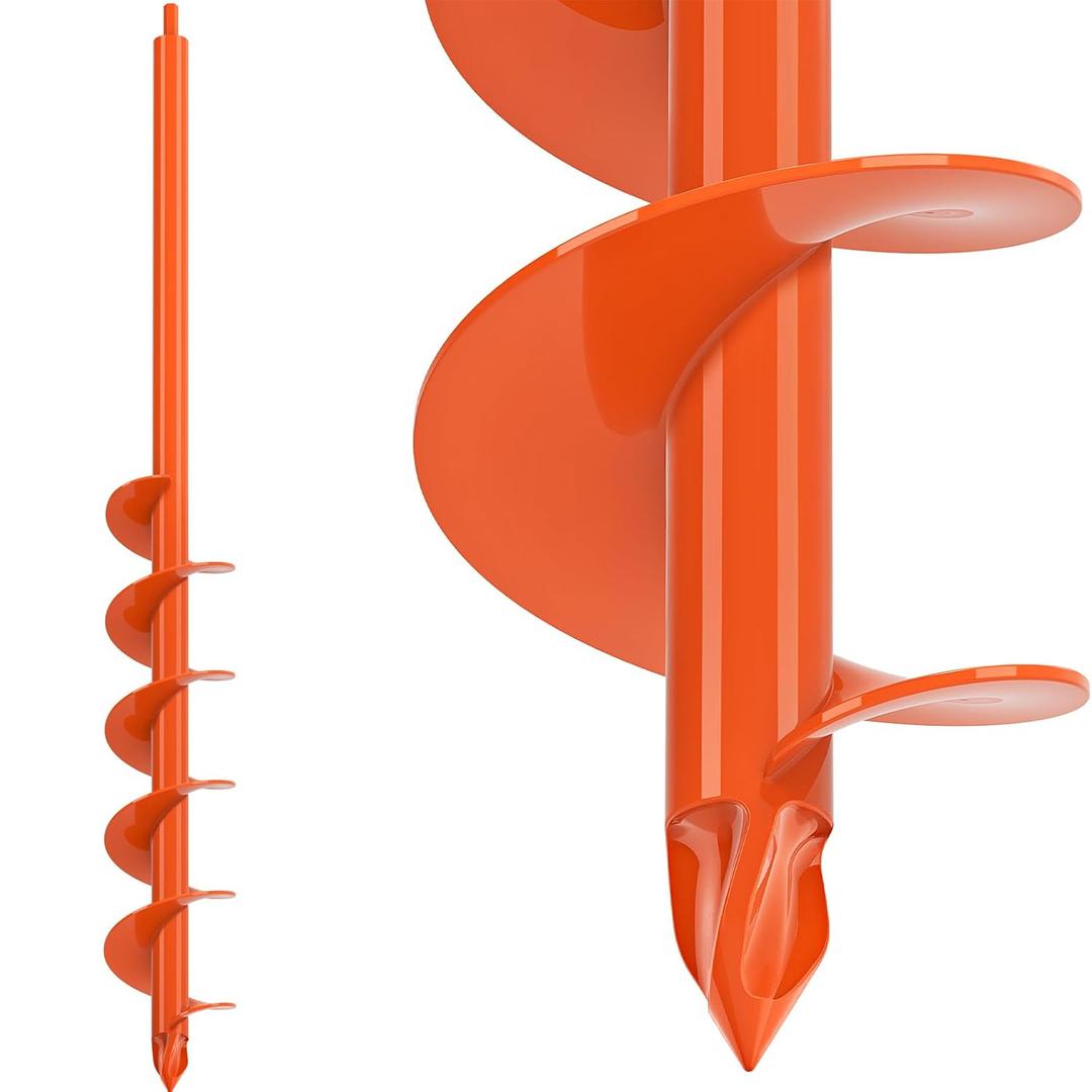 3.5 X 32 Inch Garden Auger Drill Bit for Planting Bulb Earth Post Hole Digger Tool Drill Augers for Digging Holes for Beach Umbrella, Fence Post, Planting Plants