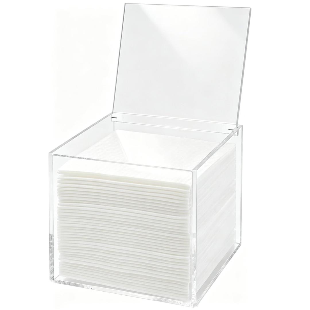 KissYou Acrylic Box Clear Storage Contanier Plastic Hinged Lid Box Coffee Pod Holder Wedding Candy Box Transparent Display Box with Lid