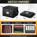 DEEGO Fireproof Document Box, Water-Resistant File Organizer Box with Lock for Document Safe, Collapsible File Organizer with Handle, Filing Cabinets for Home Office for Hanging Letter/Legal Folder
