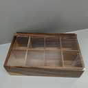 Ironwood Cornwall Tea Box, 8 Compartment Tea Organizer, Acacia Wood