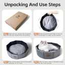 PJYuCien Premium Orthopedic Memory Foam Round Pet Bed for Large Cats, Small Dogs & Puppies - 20" Indoor Donut Cuddler with Non-Slip Bottom, Machine Washable, Supports Pets Up to 18 lbs, Gray