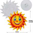 LaLamona Metal Sun Wall Art Decor, 13 inches Outdoor Wall Decoration, Sun Face Hanging Decor for Garden Yard Farmhouse Fence Room Balcony Patio (1p-b)