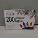 PREXTEX Multi Colored Christmas Tree Light String - Twinkle 200 Lights Mixed Color with Green Wire - 40 ft Outdoor Mardi Gras Lights for Holiday and Indoor Decorations