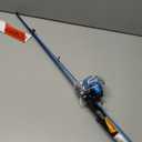 Zebco Slingshot Spinning Reel and Fishing Rod Combo, 2-Piece Medium-Light Durable Fiberglass Rod, Comfortable EVA Handle, Pre-Spooled with 8-Pound Cajun Fishing Line