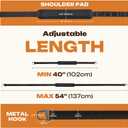 Shoulder Strap, Universal Replacement Adjustable Padded Bag Strap with Metal Hooks for Golf Bags, Luggage, Backpack, Tools in Outdoor Camping Travel Trips (Strap and Black Handle)