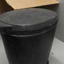 simplehuman 6 Liter / 1.6 Gallon Compact Plastic Round Bathroom Step Trash Can, Black
