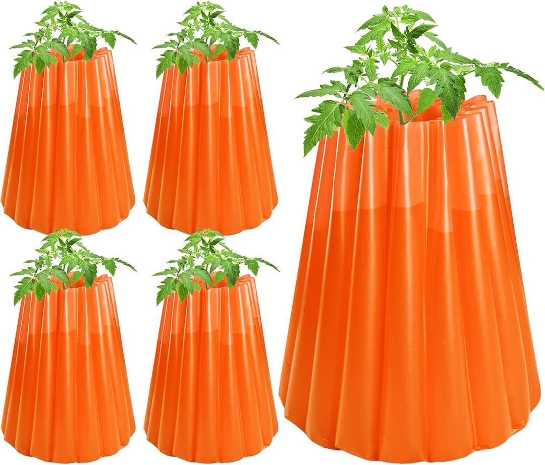 5 Pack Wall of Water Plant Cover, 19'' x 17'' Insulating Water-Filling Plants Protector, Garden Early Season Plant Insulator for Outdoor Winter Growth Protection Against Frost