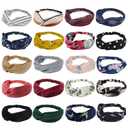 DRESHOW 20 Pack Turban Headbands for Women Elastic Back Twisted Hair Bands Face Vintage Cross Head Wrap Hair Accessories