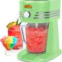 Nostalgia Taco Tuesday Frozen Drink Maker and Margarita Machine for Home - 40-Ounce Slushy Maker with Stainless Steel Flow Spout - Easy to Clean and Double Insulated - Lime Green