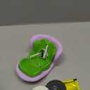 Doll Car Seat for 10-17cm Blind Box Toys, Cute and Functional Car Ornament with Air Vent Clip and Adjustable Safety Strap, Green and Pink