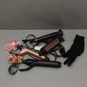 Ufree 3 in 1 Curling Iron, Curling Wand Set with Thermal Brush Flat Iron Hair Straightener, Dual Voltage Wand Curler, Instant Heat Up Hair Curler, Include Protective Glove 2 Clips, Gifts for Women